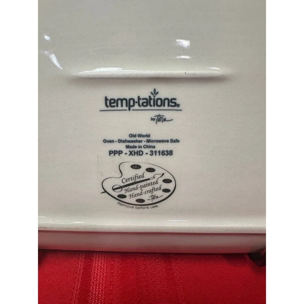 Temp-tations by Tara Old World Gray Square Platter & Matching Spader Knife Set